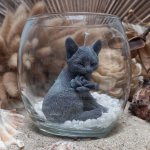 bougie chat noire